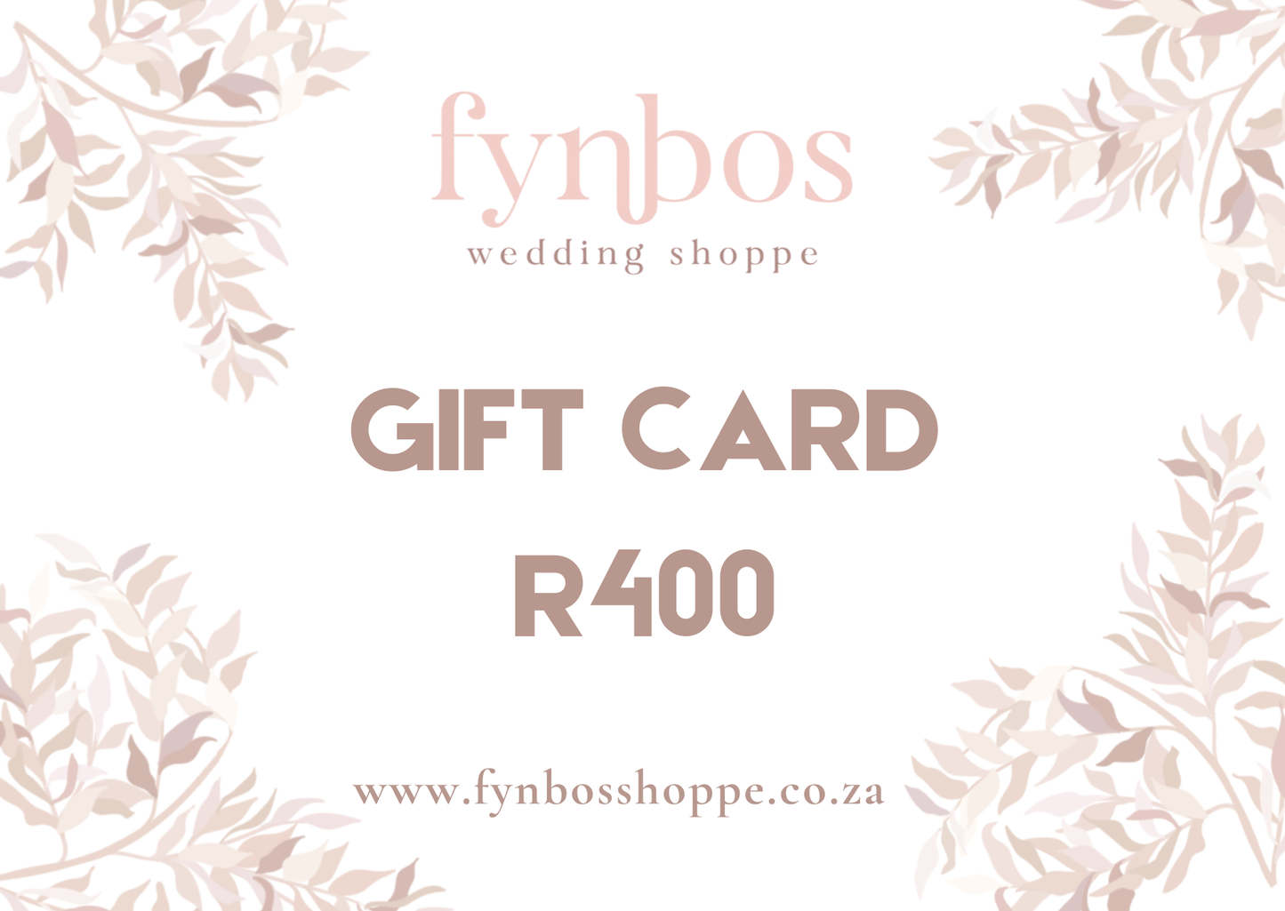 Fynbos Wedding Shoppe Gift Card