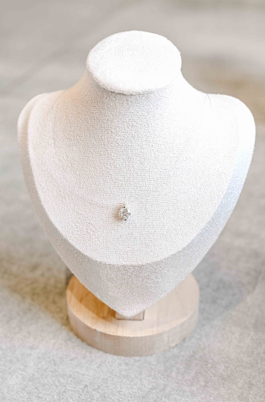 Floating moissanite bridal necklace