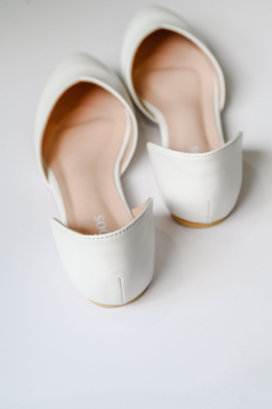 Ivory bridal flat shoes