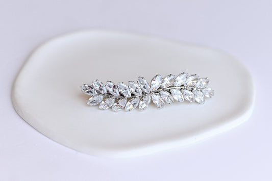 Silver crystal bridal hair accessory