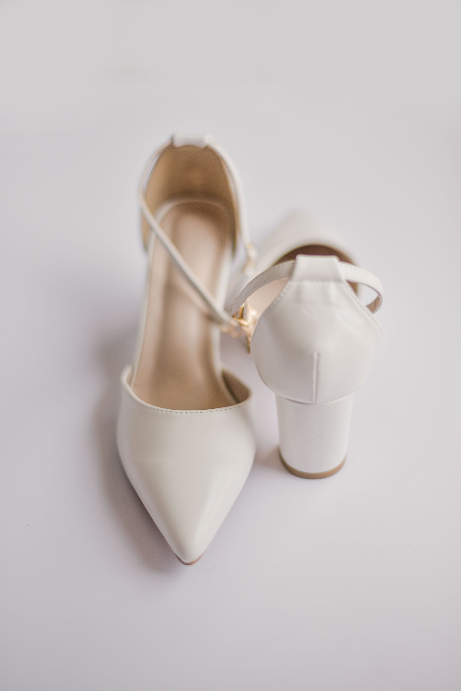 Ivory Bridal block heel, 7cm.
