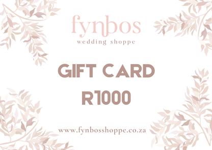 Fynbos Wedding Shoppe Gift Card