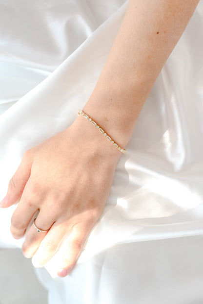 Delicate gold bridal bracelet