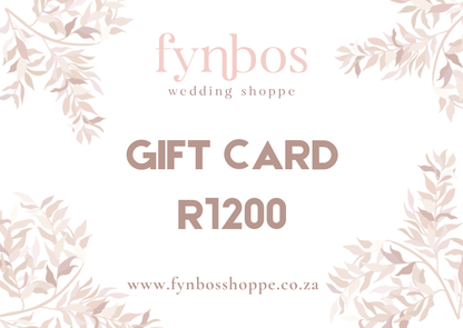 Fynbos Wedding Shoppe Gift Card