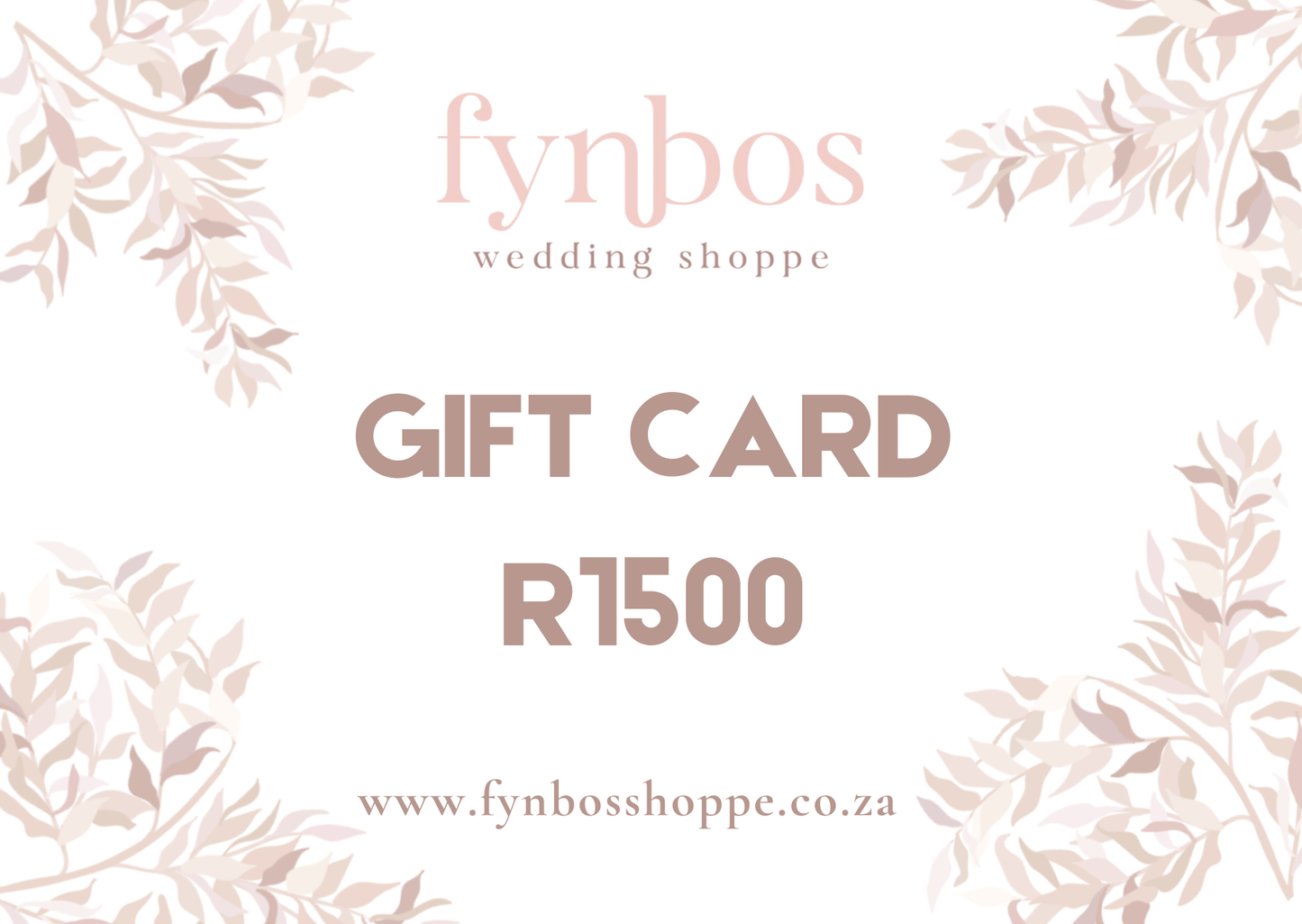 Fynbos Wedding Shoppe Gift Card