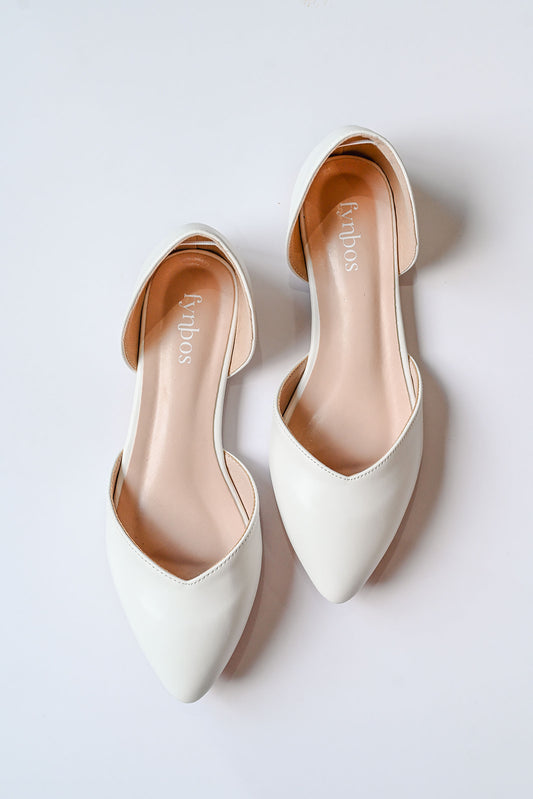 Ivory bridal flats